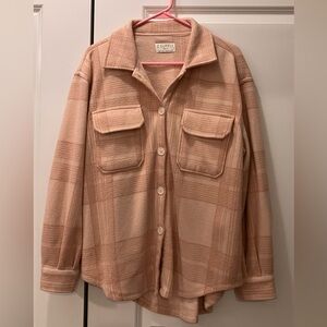 Super soft longer length Z Supply pink shacket